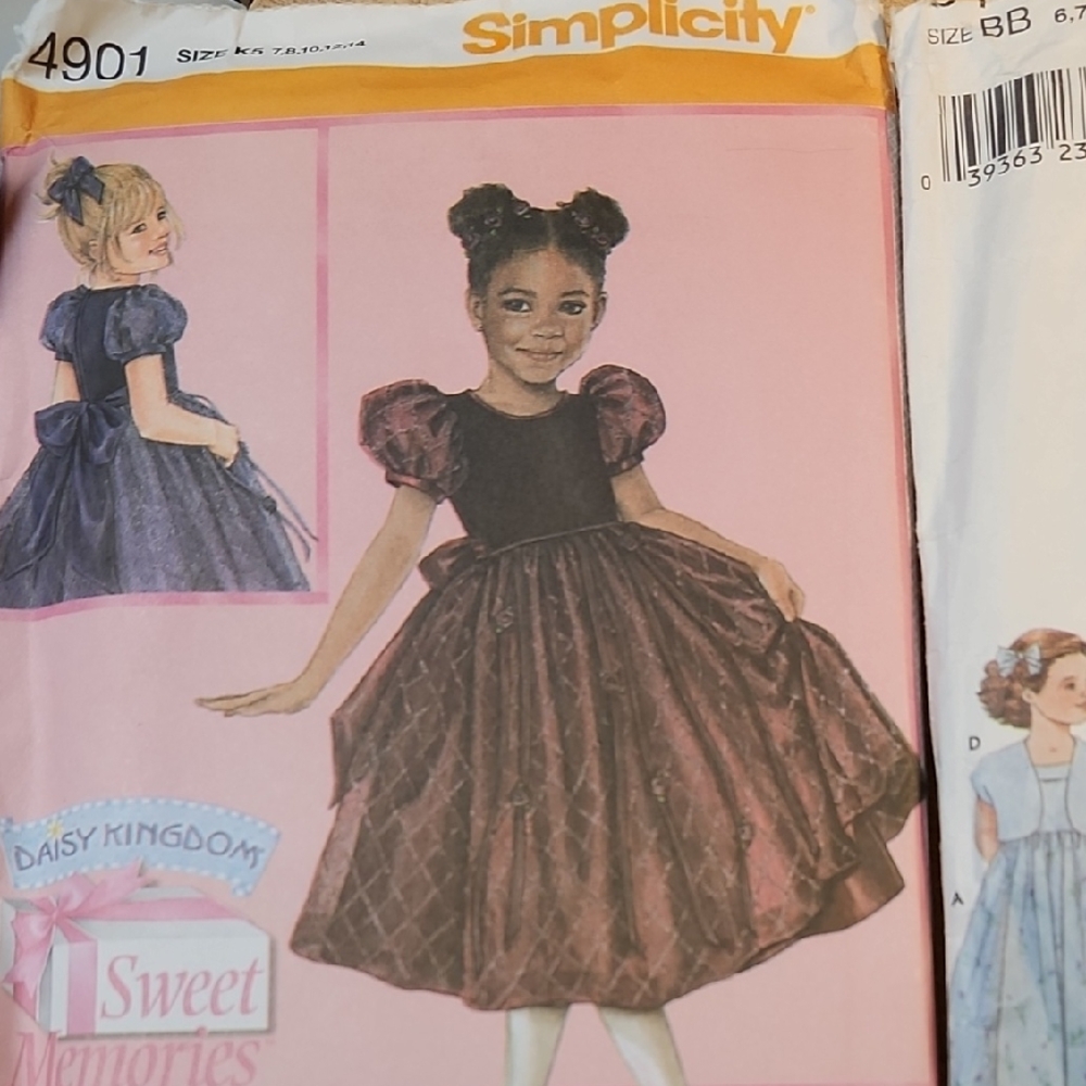 Four Simplicity Little Girl Dress Patterns